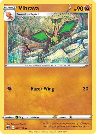 Vibrava (075/172) [Sword & Shield: Brilliant Stars] Reverse Holofoil