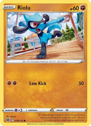 Riolu (078/172) [Sword & Shield: Brilliant Stars] Reverse Holofoil