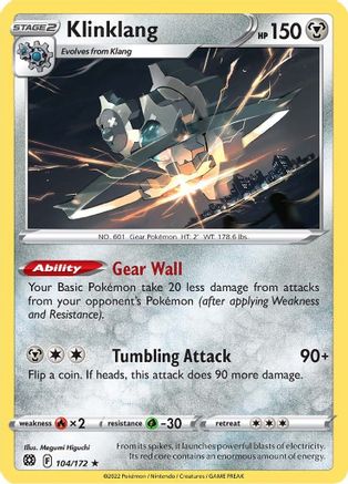 Klinklang (104/172) [Sword & Shield: Brilliant Stars] Reverse Holofoil