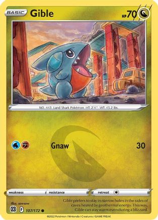 Gible (107/172) [Sword & Shield: Brilliant Stars] Reverse Holofoil