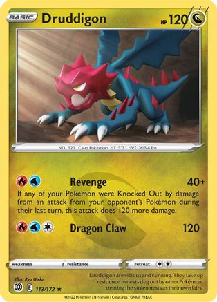 Druddigon (113/172) [Sword & Shield: Brilliant Stars] Reverse Holofoil
