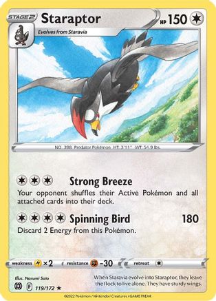 Staraptor (119/172) [Sword & Shield: Brilliant Stars] Reverse Holofoil
