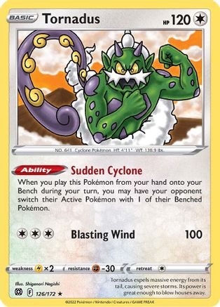 Tornadus (126/172) [Sword & Shield: Brilliant Stars] Reverse Holofoil