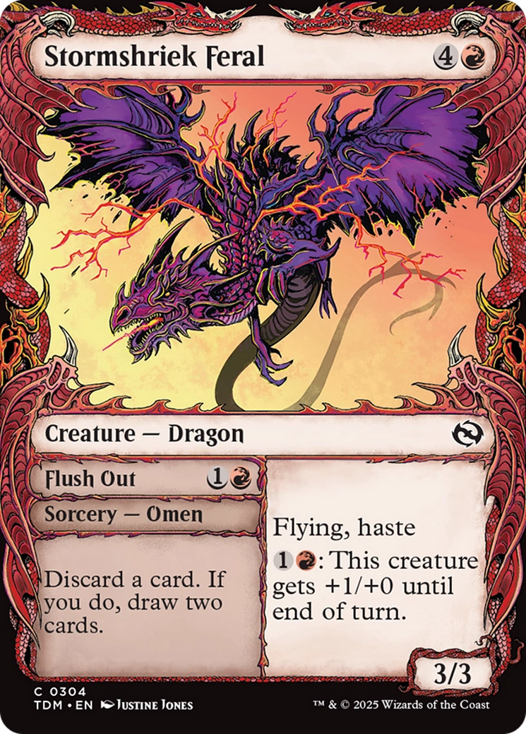 Stormshriek Feral (Showcase) [Tarkir: Dragonstorm] Foil
