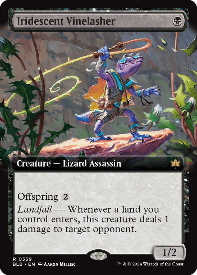 Iridescent Vinelasher (Extended Art) [Bloomburrow] Foil