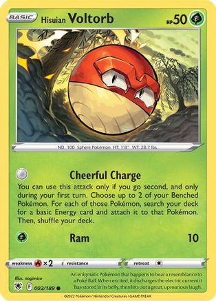 Hisuian Voltorb (002/189) [Sword & Shield: Astral Radiance] Reverse Holofoil