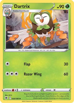 Dartrix (020/189) [Sword & Shield: Astral Radiance] Reverse Holofoil