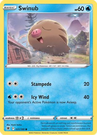 Swinub (031/189) [Sword & Shield: Astral Radiance] Reverse Holofoil