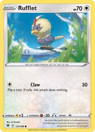 Rufflet (131/189) [Sword & Shield: Astral Radiance] Reverse Holofoil