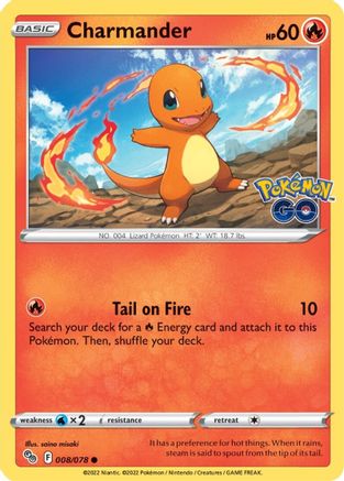 Charmander (008/078) [Pokémon GO] Reverse Holofoil