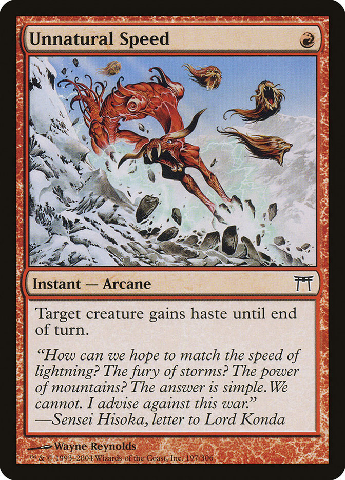 Unnatural Speed [Champions of Kamigawa] Foil