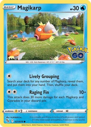 Magikarp (021/078) [Pokémon GO] Reverse Holofoil