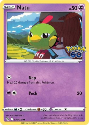 Natu (032/078) [Pokémon GO] Reverse Holofoil