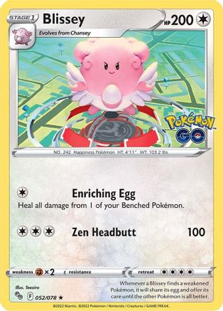 Blissey (052/078) [Pokémon GO] Reverse Holofoil