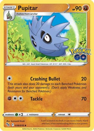 Pupitar (038/078) [Pokémon GO] Reverse Holofoil