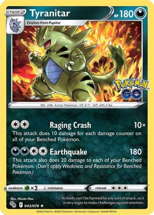 Tyranitar (043/078) [Pokémon GO] Reverse Holofoil