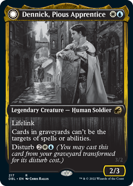 Dennick, Pious Apprentice // Dennick, Pious Apparition [Innistrad: Double Feature] Foil