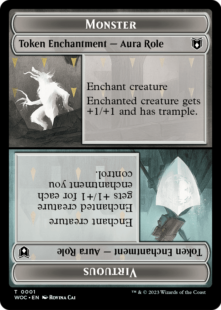 Monster // Virtuous  [Wilds of Eldraine Commander Tokens]