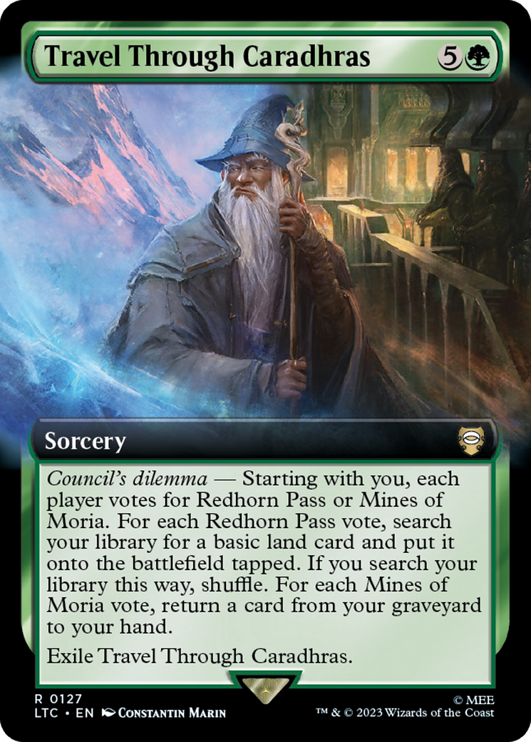 Travel Through Caradhras (Extended Art) [The Lord of the Rings: Tales of Middle-Earth Commander] Foil