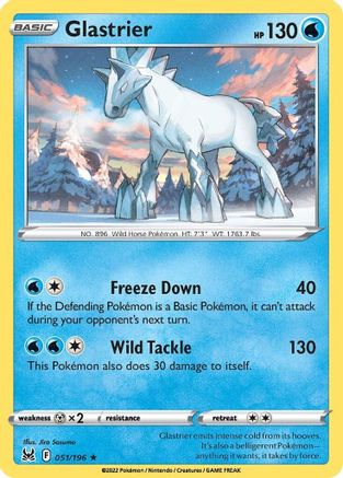 Glastrier (051/196) [Sword & Shield: Lost Origin] Reverse Holofoil