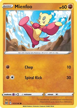 Mienfoo (103/196) [Sword & Shield: Lost Origin] Reverse Holofoil