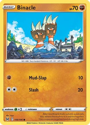 Binacle (106/196) [Sword & Shield: Lost Origin] Reverse Holofoil