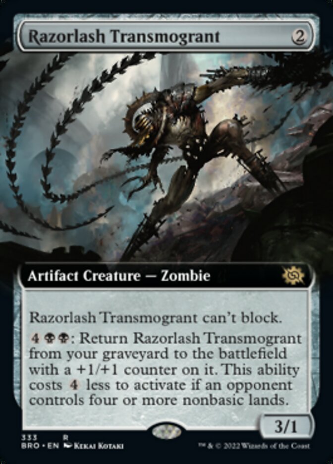 Razorlash Transmogrant (Extended Art) [The Brothers' War] Foil