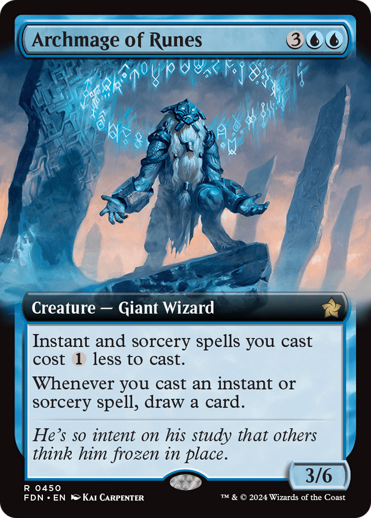 Archmage of Runes (Extended Art) [Foundations] Foil