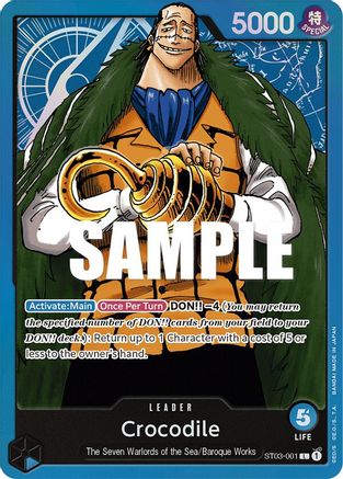 Crocodile (001) (ST03-001) - [Starter Deck 3: The Seven Warlords of The Sea] Foil