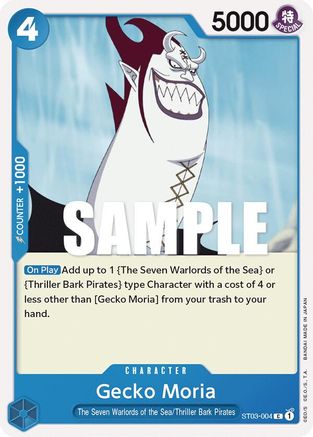 Gecko Moria (ST03-004) - [Starter Deck 3: The Seven Warlords of The Sea]