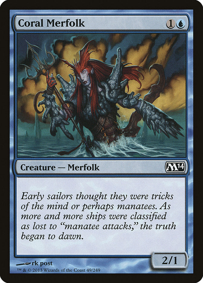 Coral Merfolk [Magic 2014] Foil