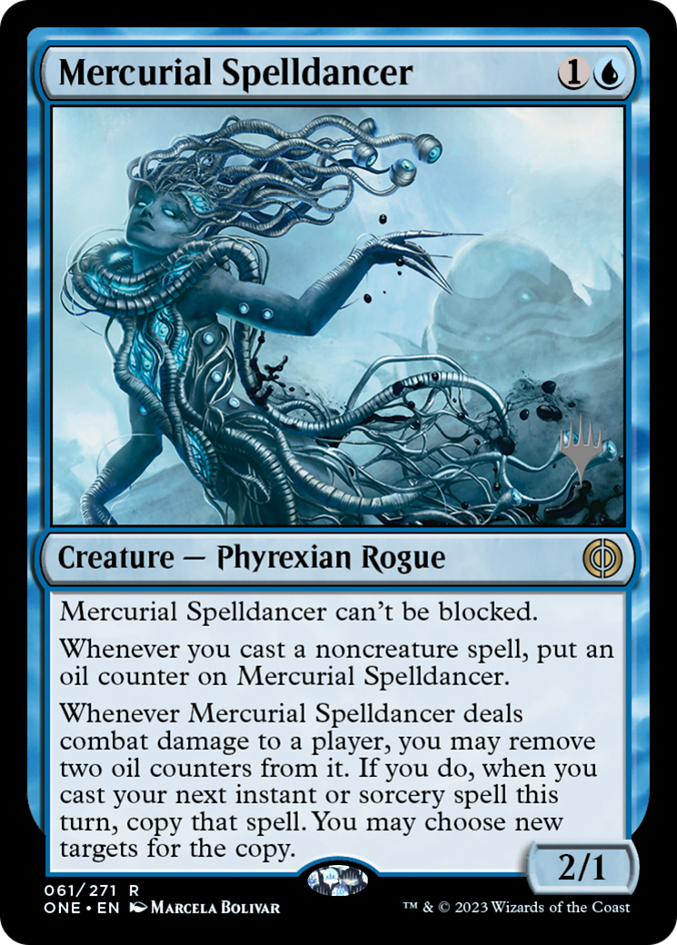 Mercurial Spelldancer (Promo Pack) [Phyrexia: All Will Be One Promos] Foil