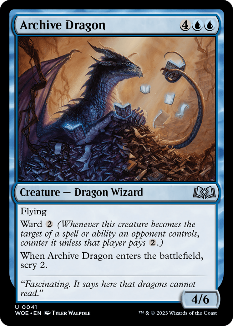 Archive Dragon  [Wilds of Eldraine] Foil