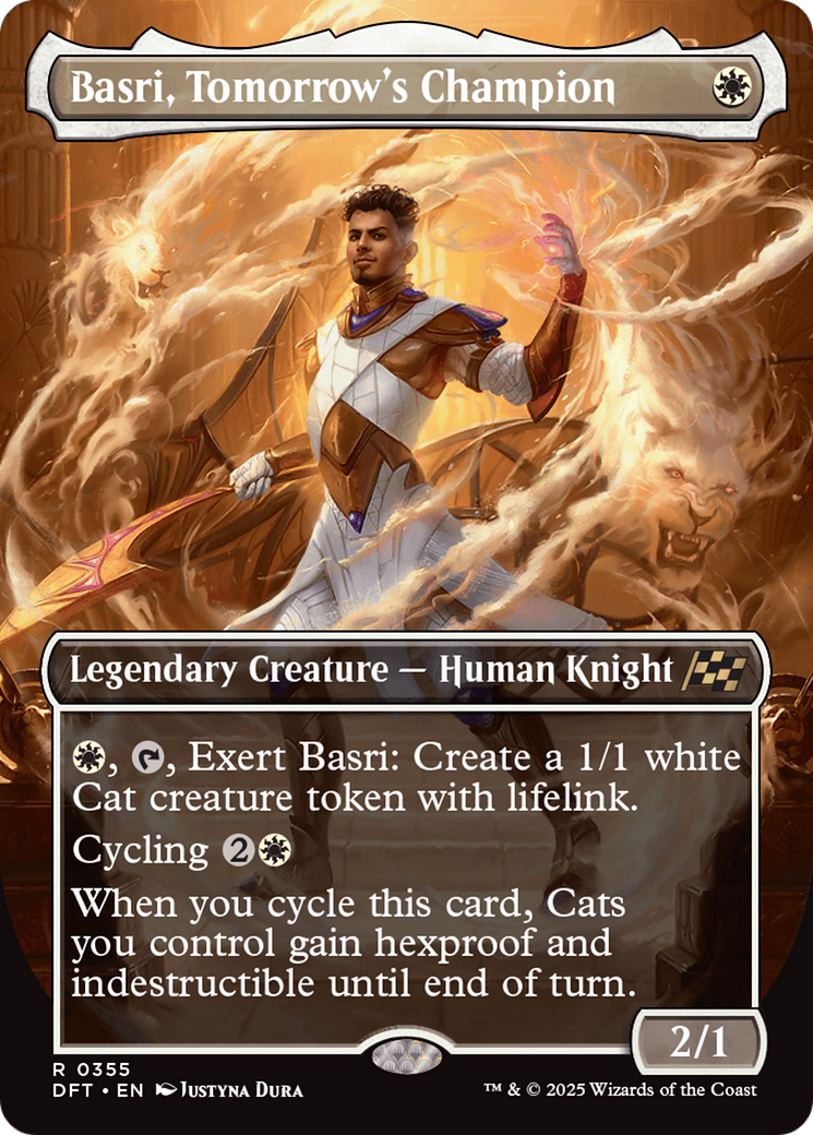 Basri, Tomorrow's Champion (Borderless) [Aetherdrift] Foil