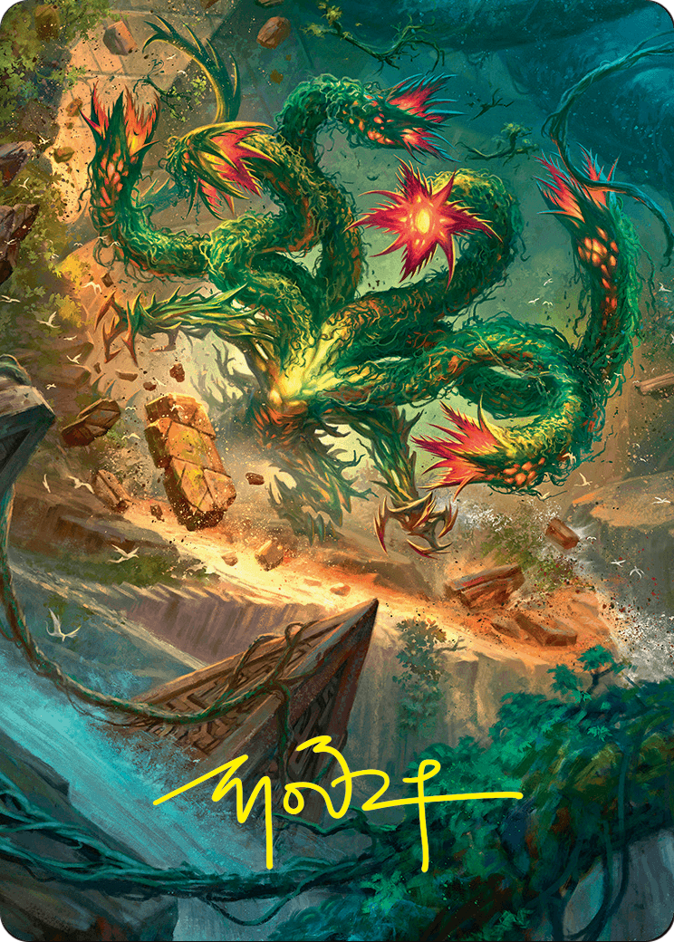 Mossborn Hydra // Mossborn Hydra  [Foundations Art Series] (Borderless) Foil