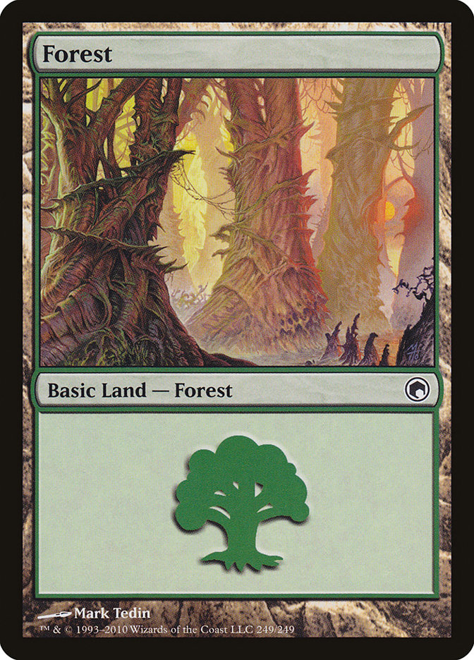 Forest (249) [Scars of Mirrodin] Foil