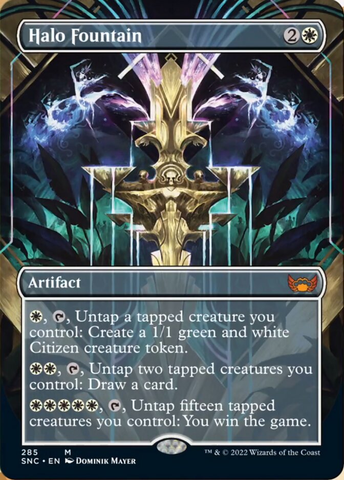 Halo Fountain (Borderless Alternate Art) [Streets of New Capenna] Foil
