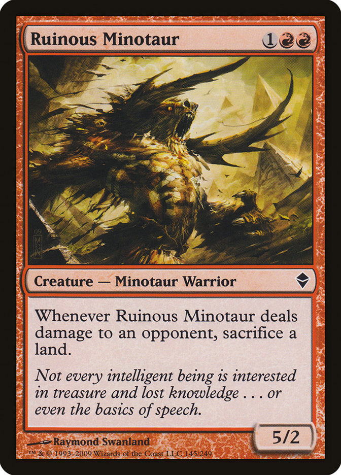 Ruinous Minotaur [Zendikar] Foil