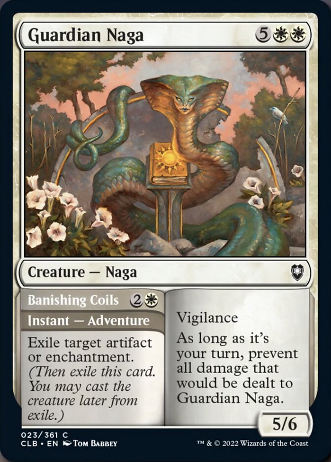 Guardian Naga // Banishing Coils [Commander Legends: Battle for Baldur's Gate] Foil