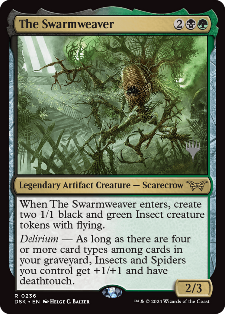 The Swarmweaver (0236) (Promo Pack) [Duskmourn: House of Horror Promos] Foil
