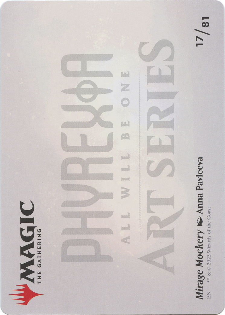 Mirage Mockery // Mirage Mockery  [Phyrexia: All Will Be One Art Series] (Borderless)