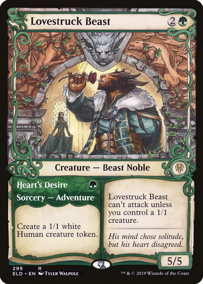 Lovestruck Beast // Heart's Desire (Showcase) [Throne of Eldraine] Foil