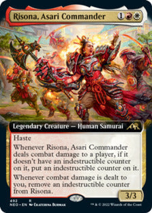 Risona, Asari Commander (Extended Art) [Kamigawa: Neon Dynasty] Foil