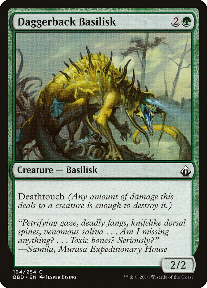 Daggerback Basilisk [Battlebond] Foil
