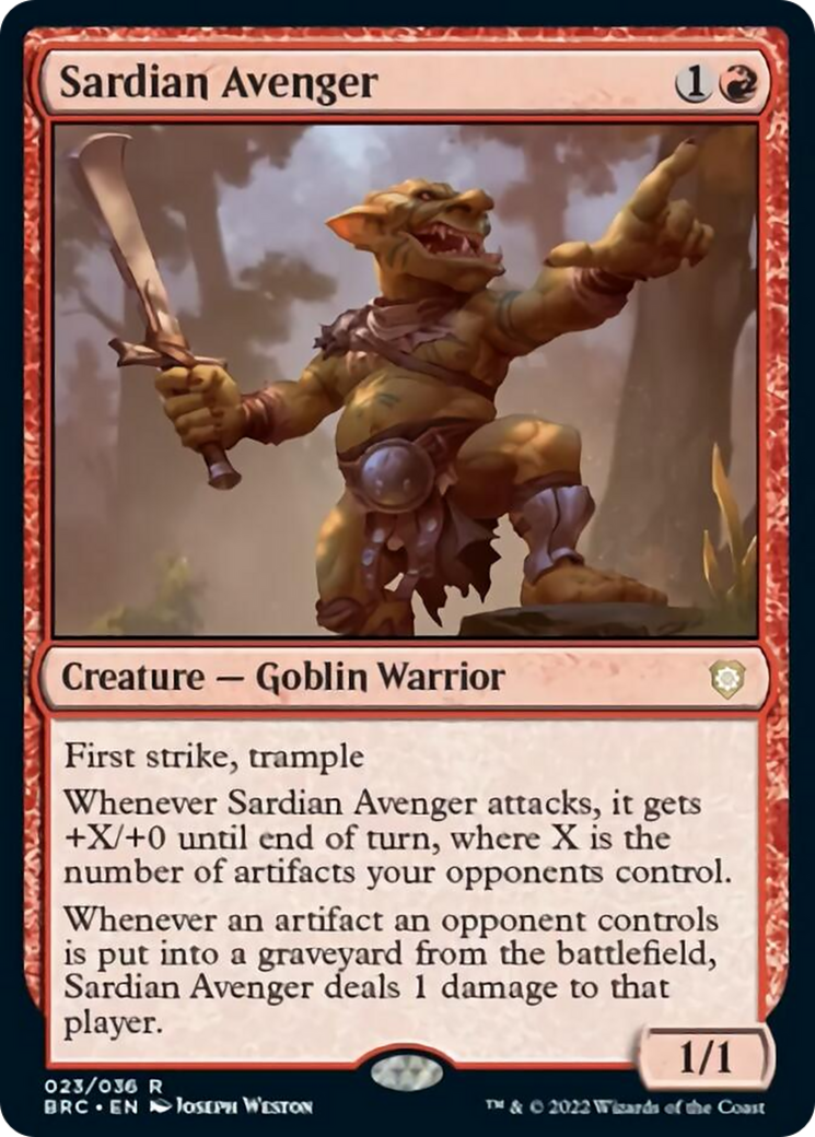 Sardian Avenger [The Brothers' War Commander] Foil