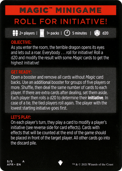 Roll for Initiative // Roll for Initiative (cont'd)  [Adventures in the Forgotten Realms Minigames]