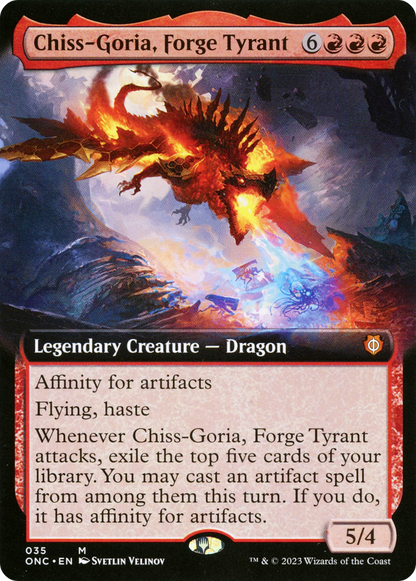 Chiss-Goria, Forge Tyrant (Extended Art) [Phyrexia: All Will Be One Commander] Foil