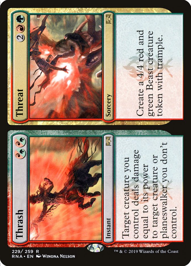 Thrash // Threat [Ravnica Allegiance] Foil