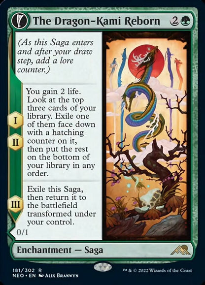 The Dragon-Kami Reborn // Dragon-Kami's Egg [Kamigawa: Neon Dynasty] Foil