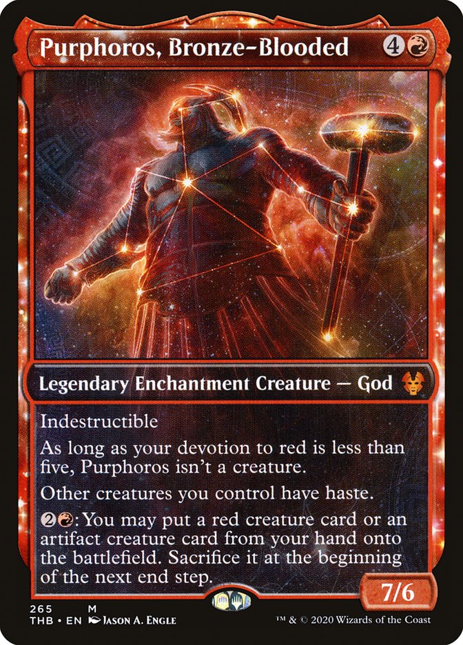 Purphoros, Bronze-Blooded (Showcase) [Theros Beyond Death] Foil